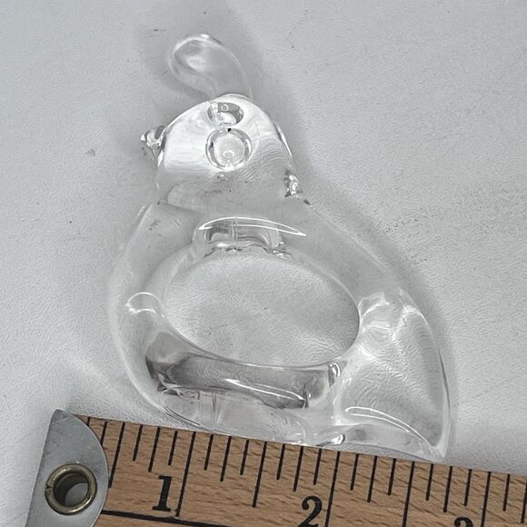 Set Of 4 Vintage Regan Clear Acrylic Plastic Lucite Partridge Quail Napkin Rings - Picture 6 of 6